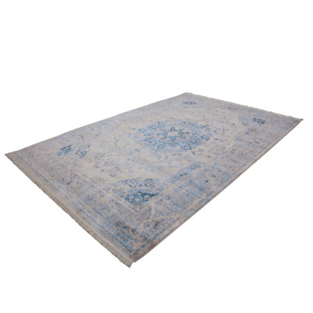 Lichtblauw vintage tapijt Dali