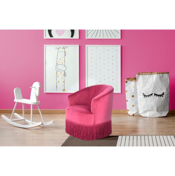 Roze kinderkamer stoel