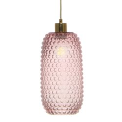 Roze glazen hanglamp Jori Studs