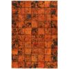 Oranje-patchwork-vloerkleed