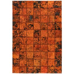 Oranje-patchwork-vloerkleed