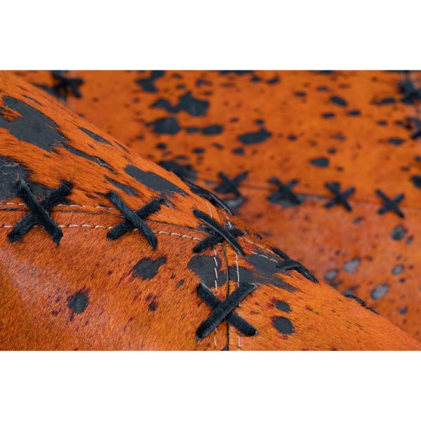 Oranje patchwork vloerkleed