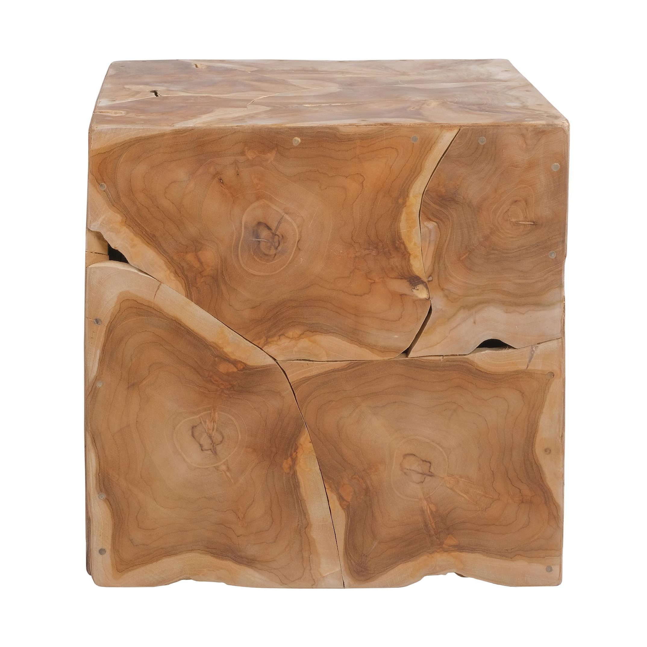 Vierkante houten Blok XL Naturel kameraankleden.nl