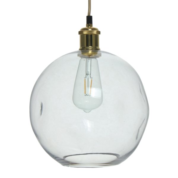 Transparante glazen design hanglamp Nali