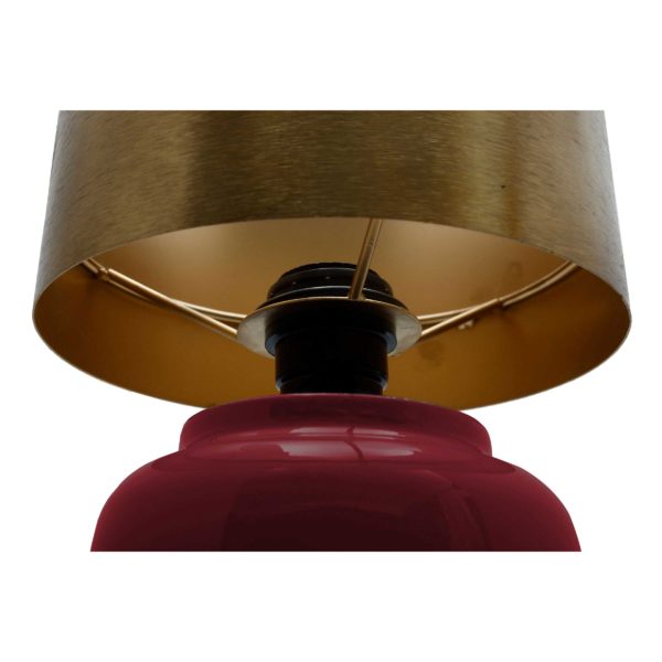 Moderne rode tafellamp Arno