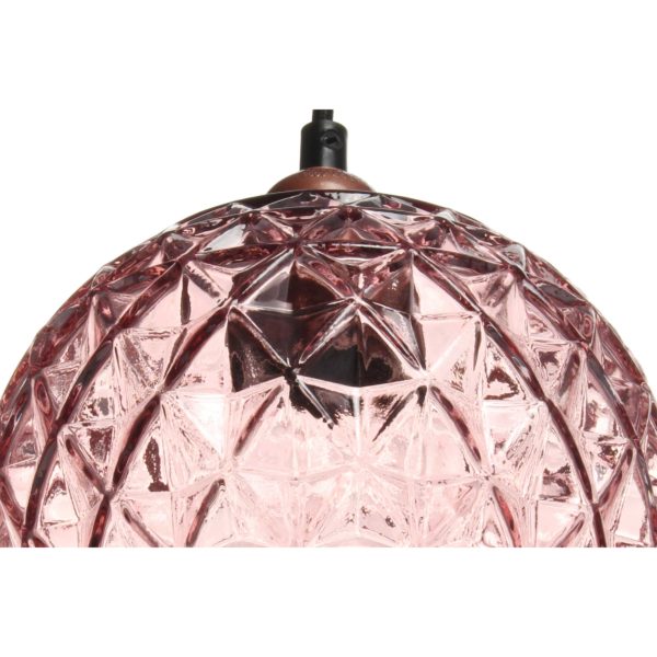 Roze hanglamp van glas Corfu