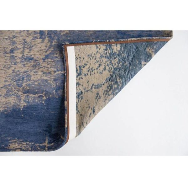 Blauw design vloerkleed Cracks - Louis De Poortere