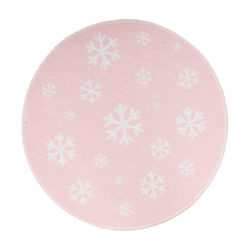 Rond-roze-kindervloerkleed-Sneeuwvlokken