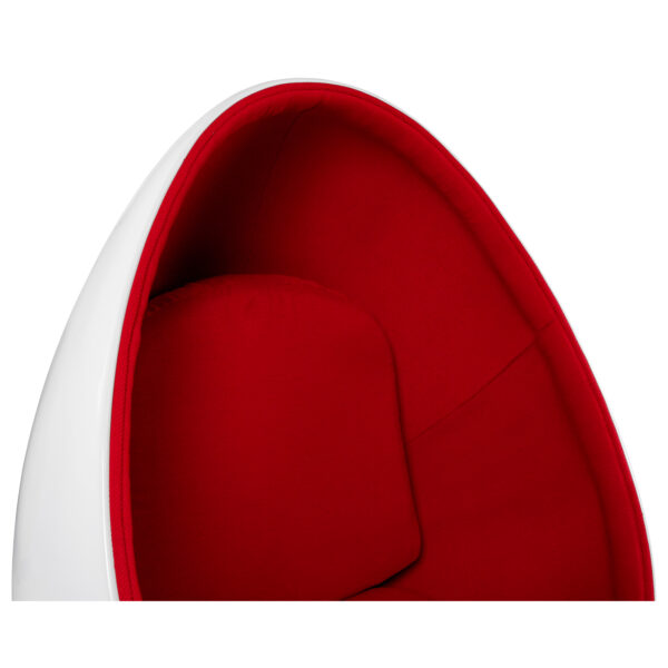 Design fauteuil wit/rood Cocoon