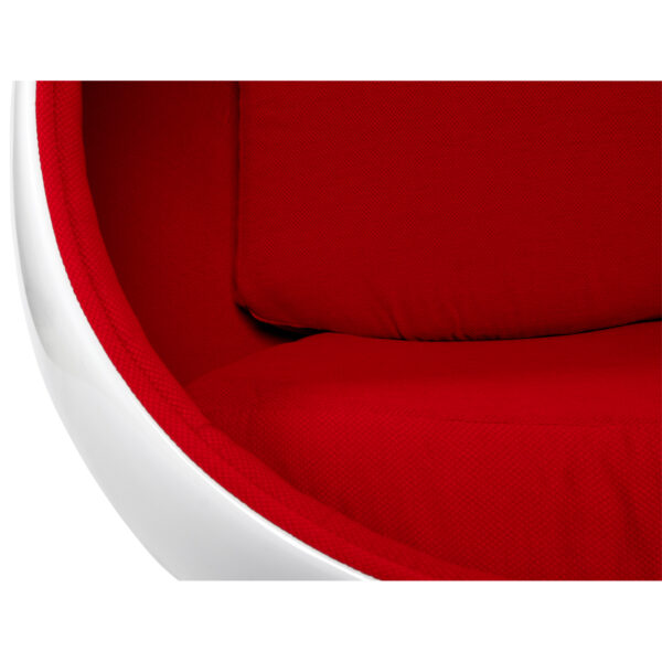 Design fauteuil wit/rood Cocoon