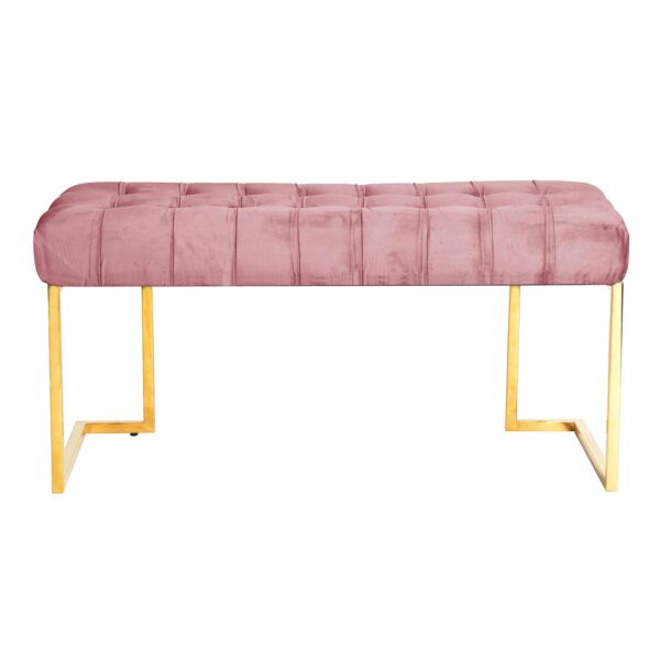 Luxe velvet roze zitbank
