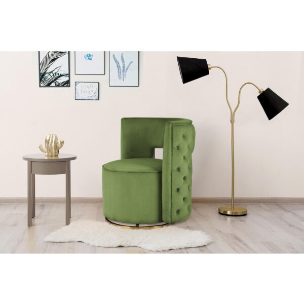 Velvet fauteuil Sophie groen
