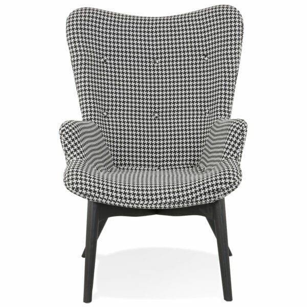 Design-fauteuil-zwart/wit