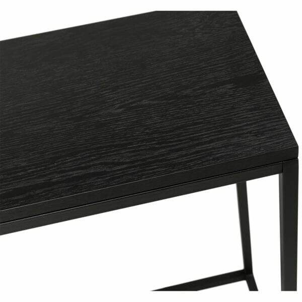 Hoge zwarte tafel 35 x 120 cm